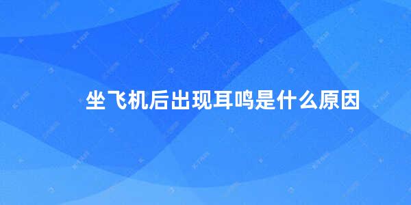 坐飞机后出现耳鸣是什么原因