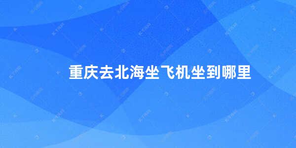 重庆去北海坐飞机坐到哪里