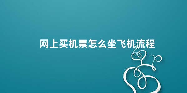 网上买机票怎么坐飞机流程