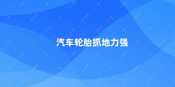 汽车轮胎抓地力强