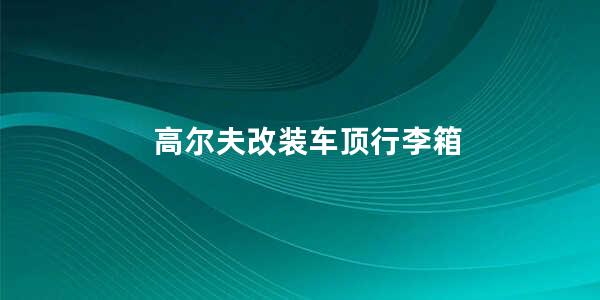 高尔夫改装车顶行李箱