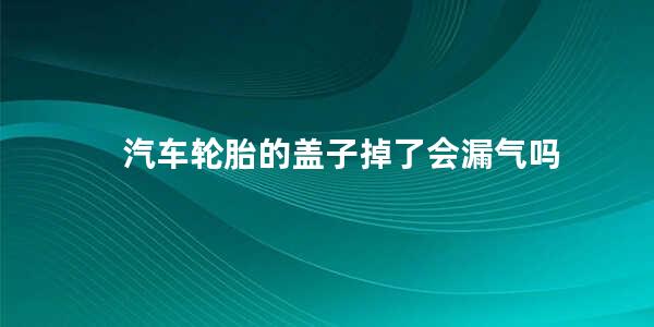 汽车轮胎的盖子掉了会漏气吗