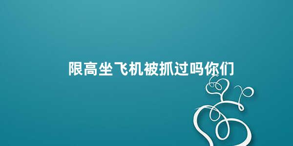 限高坐飞机被抓过吗你们