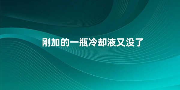 刚加的一瓶冷却液又没了