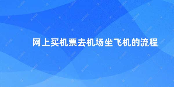 网上买机票去机场坐飞机的流程