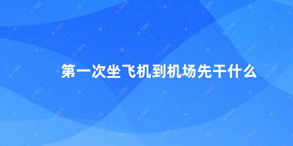 第一次坐飞机到机场先干什么