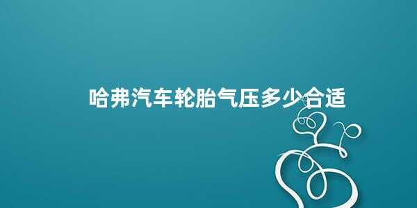 哈弗汽车轮胎气压多少合适