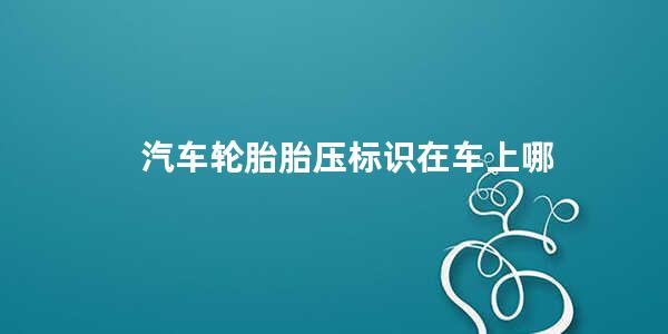 汽车轮胎胎压标识在车上哪